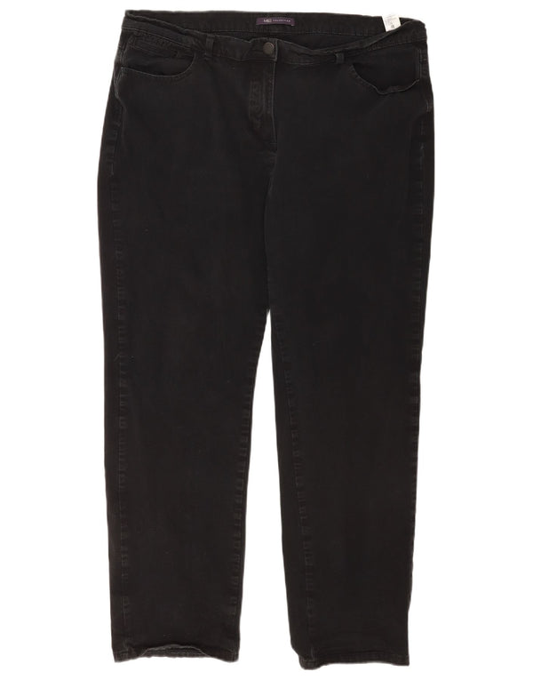 Blugi drepti pentru femei Marks & Spencer UK 18 XL W36 L28 bumbac negru