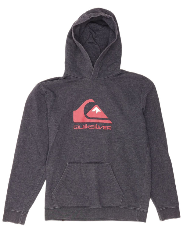 Jumper Quiksilver pentru băieți cu capota cu grafic 15-16 ani XL bumbac bleumarin