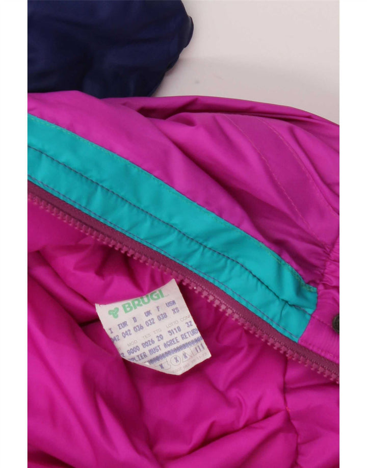 Salopetă de schi pentru femei cu glugă Brugi IT 42 Roz mediu din poliamidă color bloc