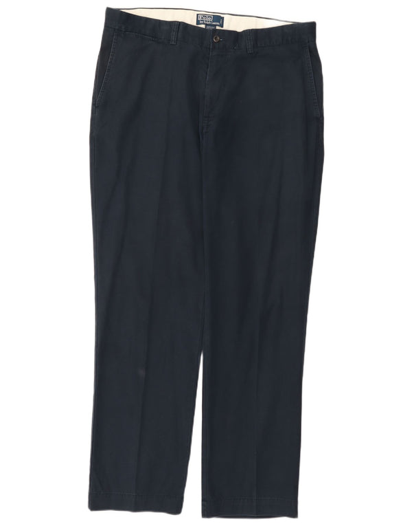 Pantaloni chino drepți Polo Ralph Lauren pentru bărbați L38 L32 bumbac bleumarin