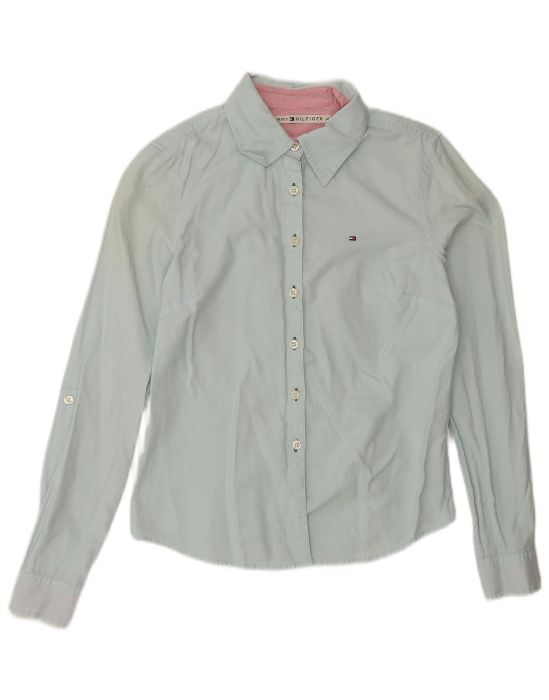 TOMMY HILFIGER Cămașă pentru femei US 4 Small Blue Bumbac