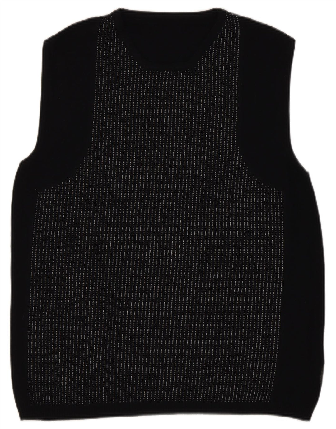 Vintage Womens Vest Tank Top UK 14 Large Black