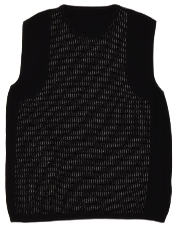 Vintage Womens Vest Tank Top UK 14 Large Black