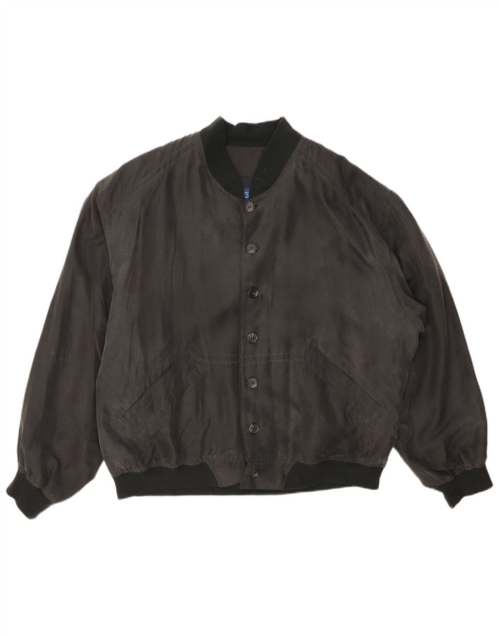 Bomber pentru bărbați VINTAGE UK 40, mare, gri din mătase