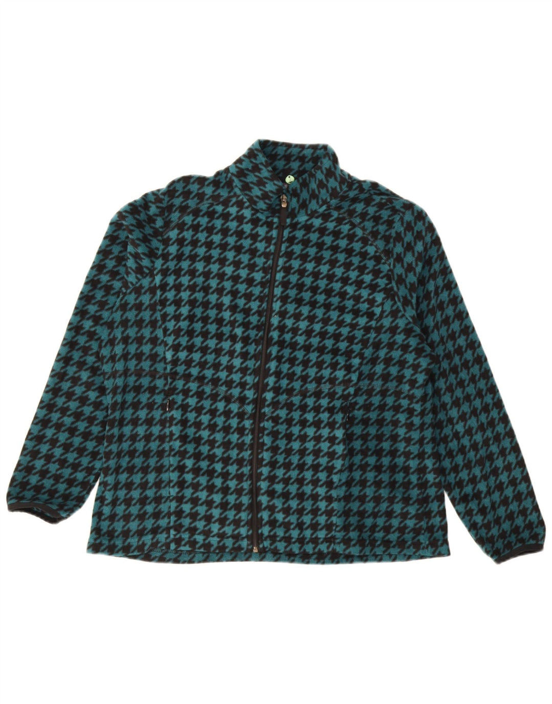 Jachetă din lână pentru femei Marks & Spencer UK 18 XL Turcoaz Houndstooth