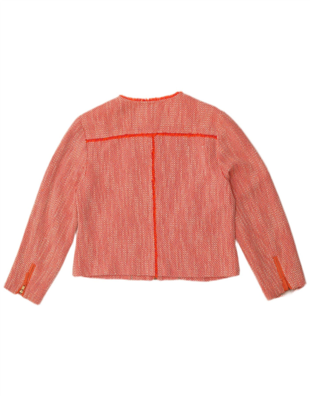 Jachetă pentru femei Tommy Hilfiger Crop Blazer US 12 mare bumbac portocaliu