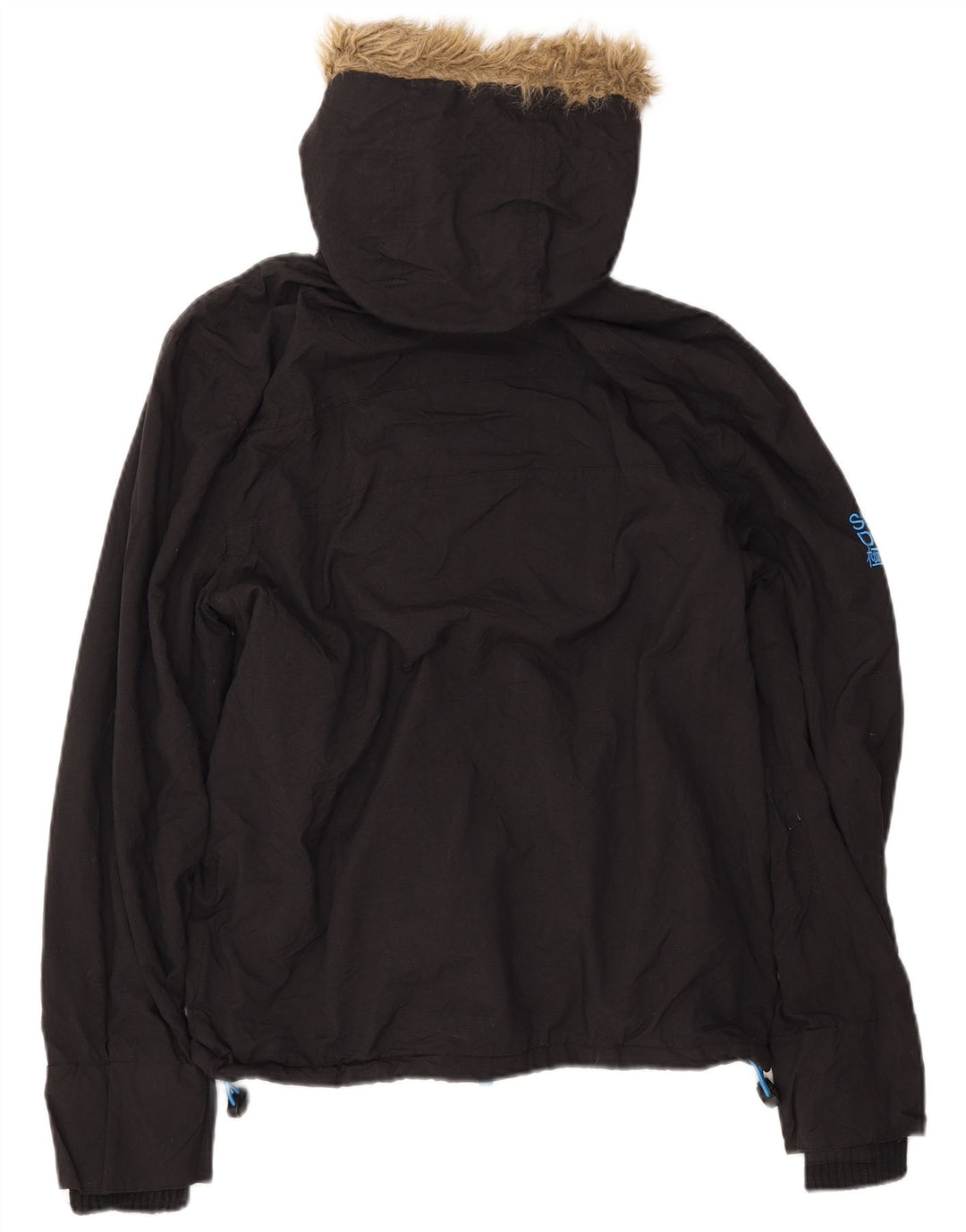 Jachetă de vânt cu glugă SUPERDRY pentru bărbați UK 38 Medium Black