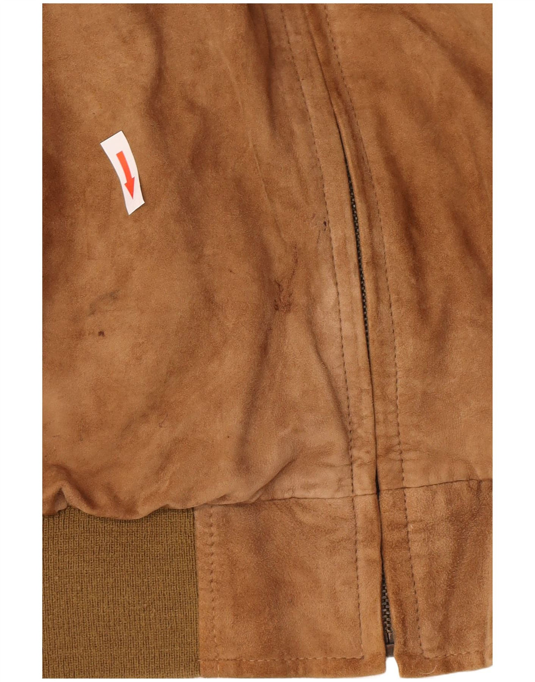 Jachetă Bomber din piele intoarsa pentru barbati vintage UK 44 2XL piele maro
