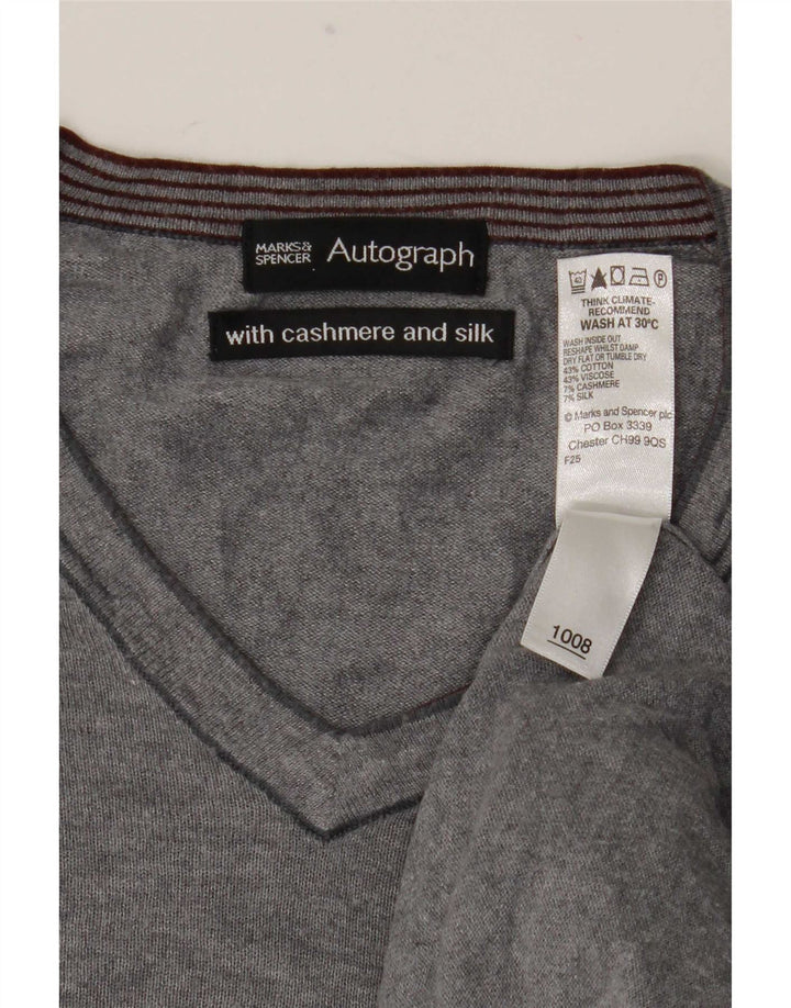 Top cu mânecă lungă pentru bărbați Marks & Spencer, bumbac gri mediu