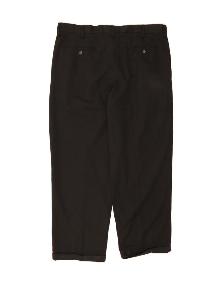 IZOD Mens Pegged Casual Trousers W38 L30 Black Polyester Vintage Izod and Second-Hand Izod from Messina Hembry 