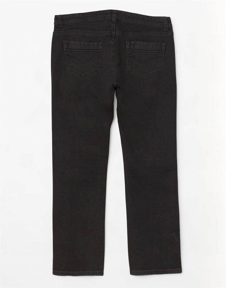 Marks & Spencer Blugi Bootcut scurti pentru femei UK 12 Medium L34 L27 Negri