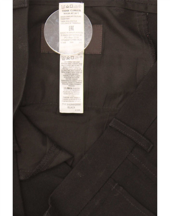 Pantaloni chino subțiri pentru bărbați Marks & Spencer L34 L33 Poliester negru