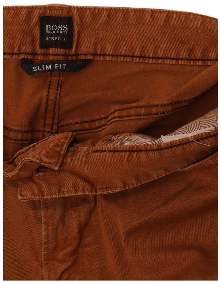 Blugi Hugo Boss Stretch Slim pentru bărbați W34 L32 maro