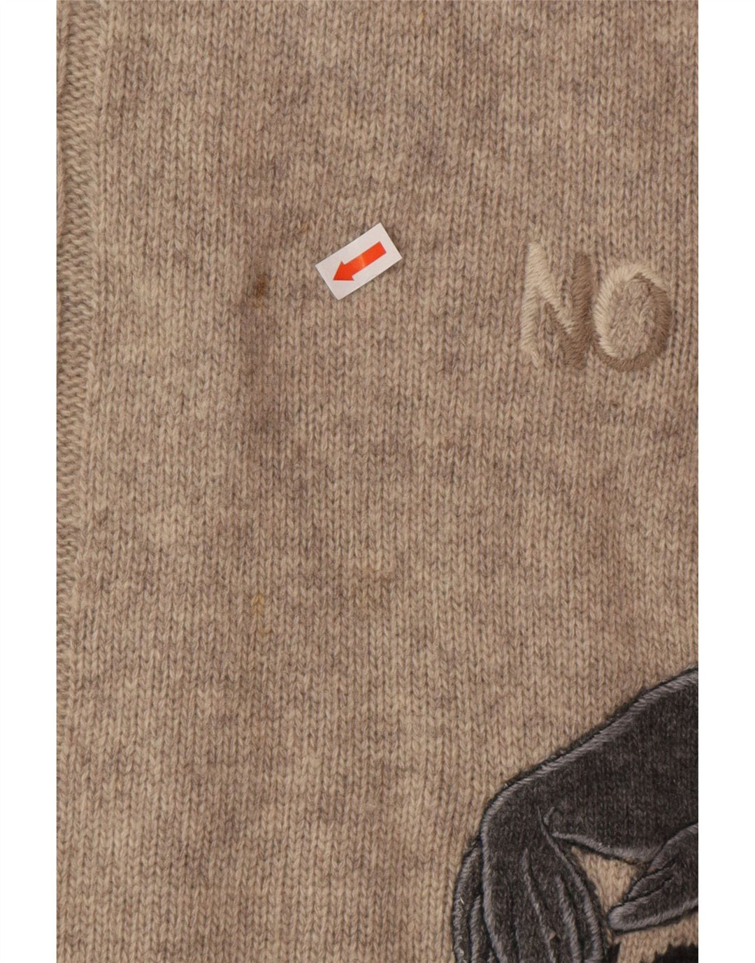 Pulover ICEBERG pentru bărbați, cu grafică, cu decolteu, mediu, bej, animale