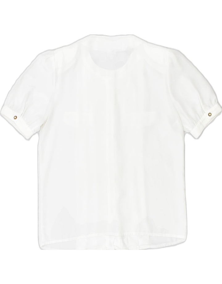 VINTAGE Womens Short Sleeve Shirt Blouse EU 42 Large White Classic | Vintage | Thrift | Second-Hand | Used Clothing | Messina Hembry 