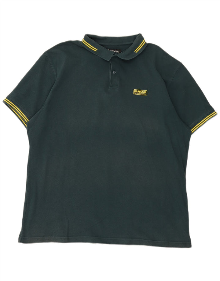 Tricou polo pentru bărbați Barbour 2XL, bumbac verde