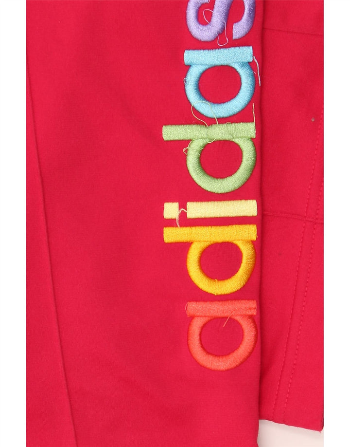 Pantaloni de trening grafic ADIDAS pentru femei UK 12 Poliester roz mediu