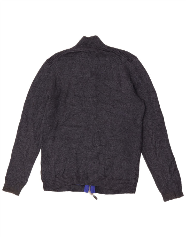 Pulover cardigan pentru bărbați Ted Baker Mărimea 3 Poliester, albastru bleumarin mediu
