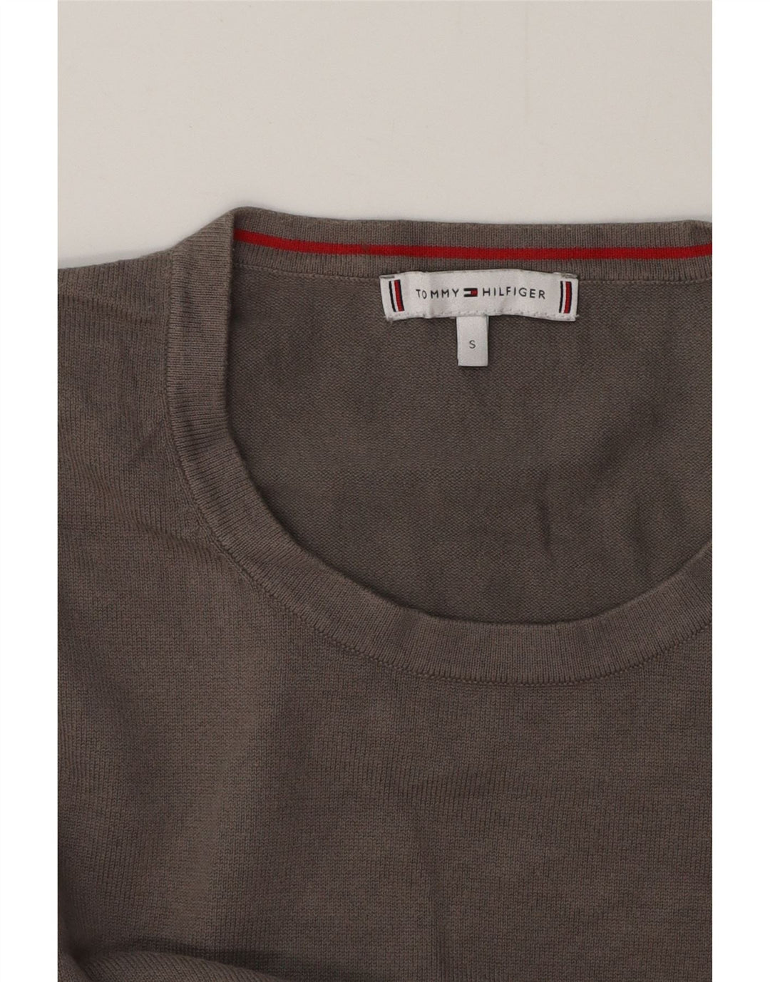 Pulover pentru damă TOMMY HILFIGER Pulover cu gâtul turnat UK 10 Mic Gri