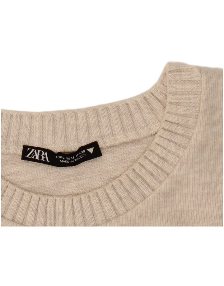 Pulover pentru damă Zara, cu gât turnut, mare, bej
