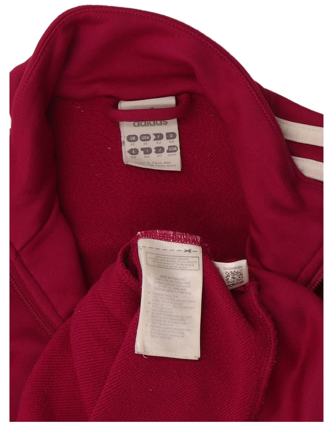Jachetă de top pentru trening Adidas pentru femei UK 14 Poliester roz mediu