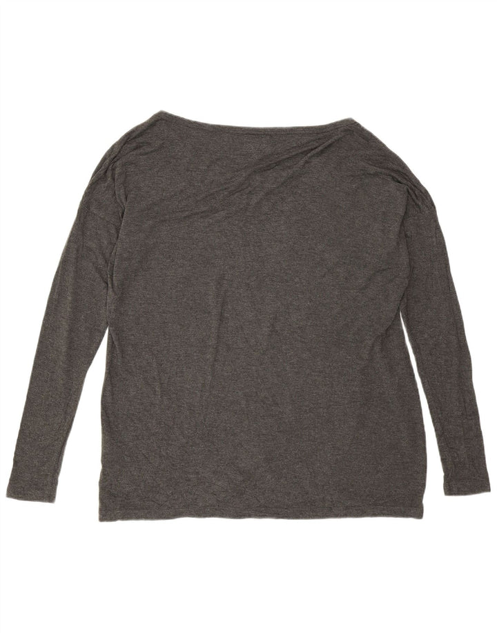 Top cu grafic supradimensionat pentru femei Gaudi cu mânecă lungă UK 10 mic, gri, viscoză