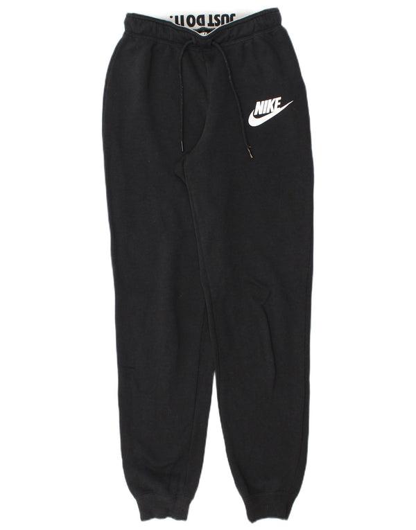 Pantaloni de trening grafic pentru femei NIKE Pantaloni de jogging UK 4 XS Bumbac negru