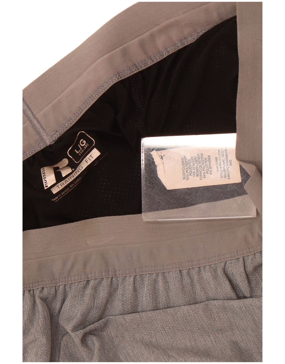 Pantaloni scurți sport Russell Athletic pentru bărbați, mari, gri, poliester