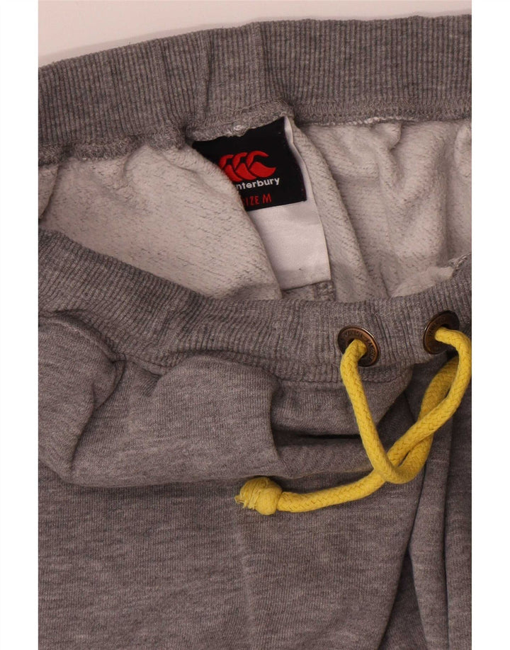 Pantaloni de trening grafic Canterbury pentru bărbați, bumbac cu pete, gri mediu