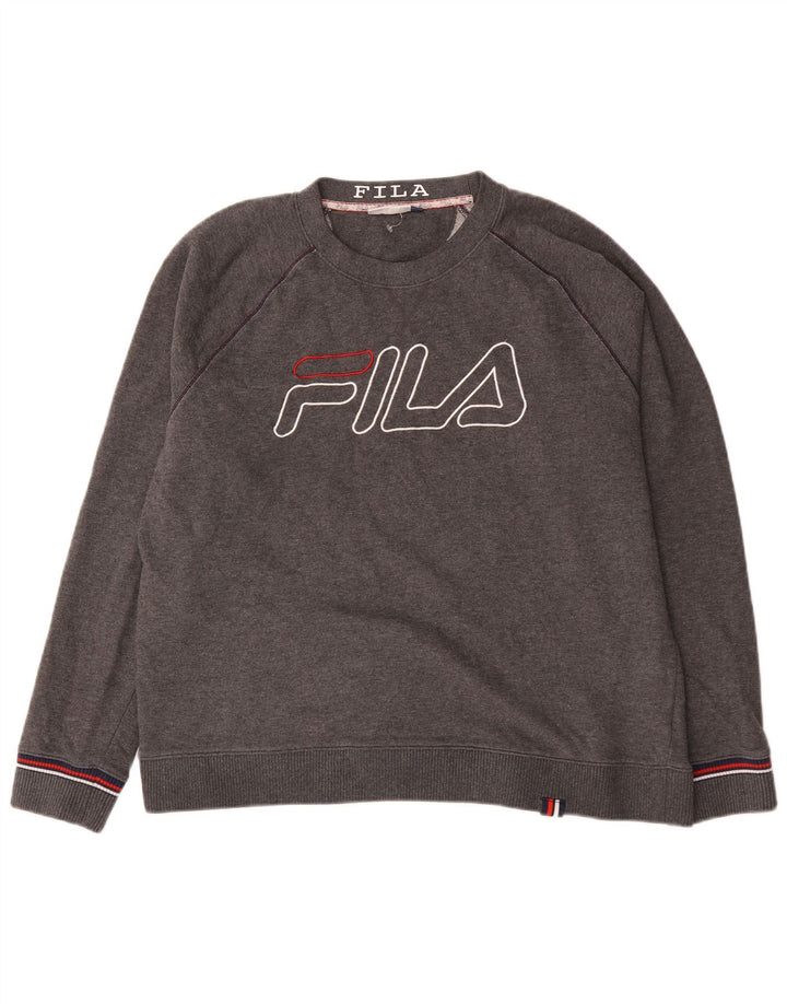 Hanorac grafic pentru bărbați Fila Jumper XL, bumbac cu pete gri