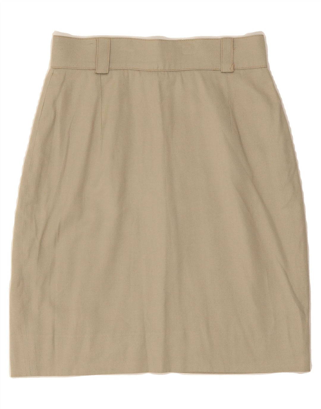 VINTAGE Womens A-Line Skirt IT 42 Medium W26  Beige Wool Vintage Vintage and Second-Hand Vintage from Messina Hembry 