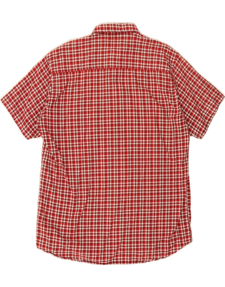 TOM TAILOR Mens Short Sleeve Shirt Large Red Check Cotton Vintage Tom Tailor and Second-Hand Tom Tailor from Messina Hembry 