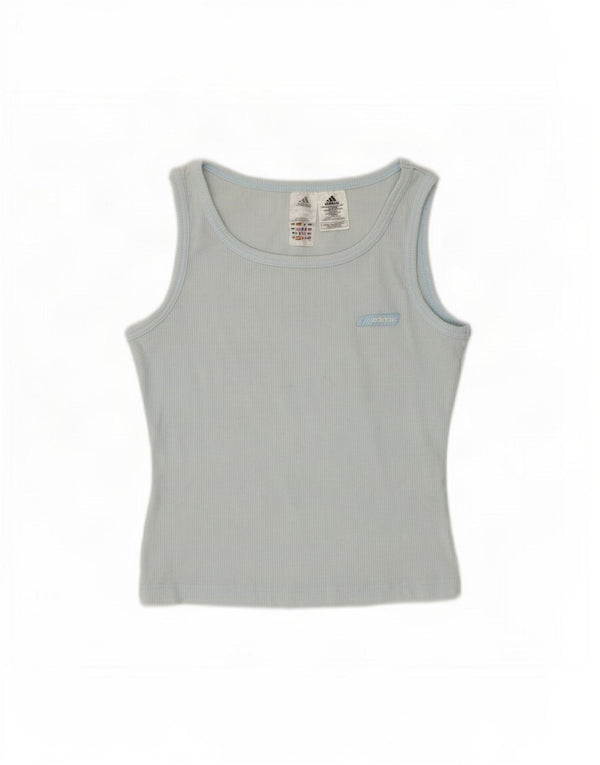 Vest Vest Top Femei Adidas UK 14 Medium Blue Nylon