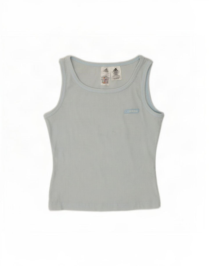 Vest Vest Top Femei Adidas UK 14 Medium Blue Nylon