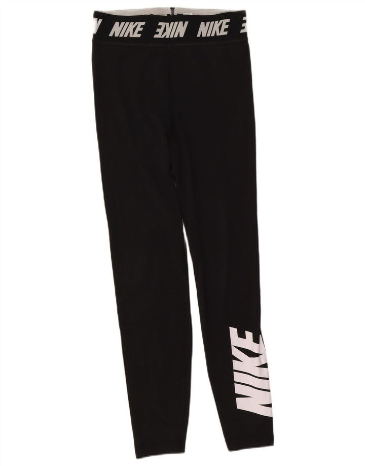 Leggings grafic Nike pentru femei UK 8 Small Black Bumbac