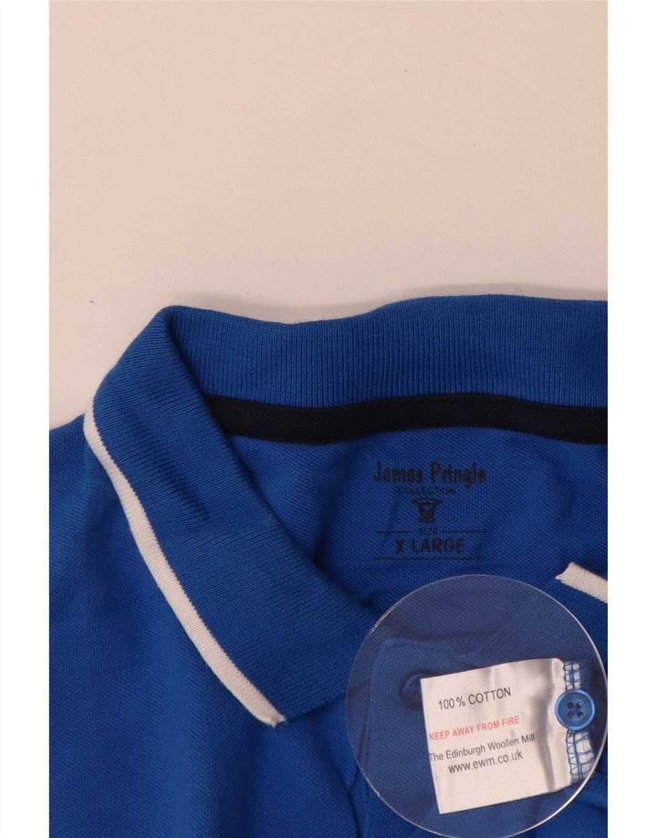 Cămașă polo pentru bărbați James Pringle XL, bumbac albastru