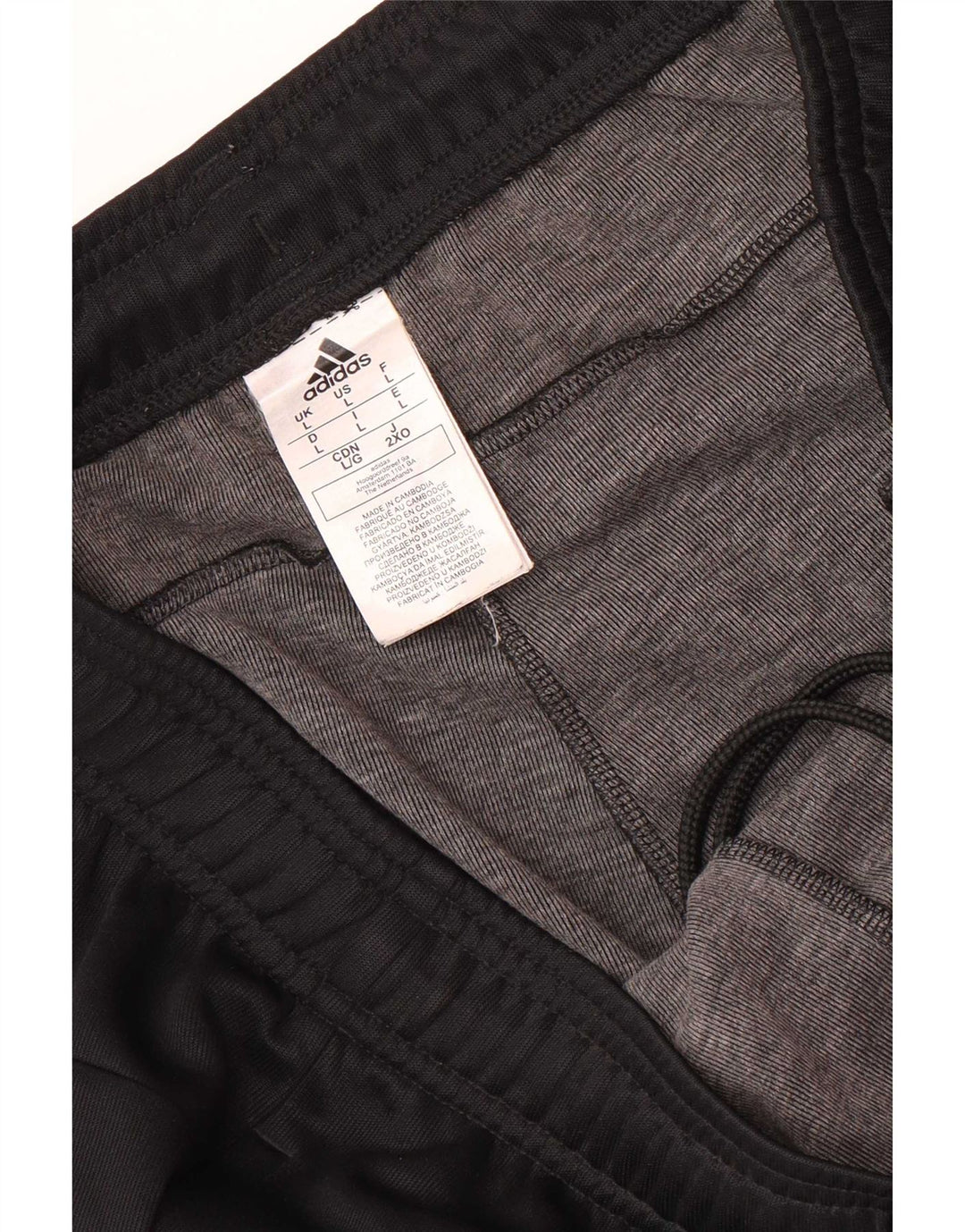 Pantaloni de trening pentru bărbați Adidas Pantaloni de jogging, mari, negru, poliester