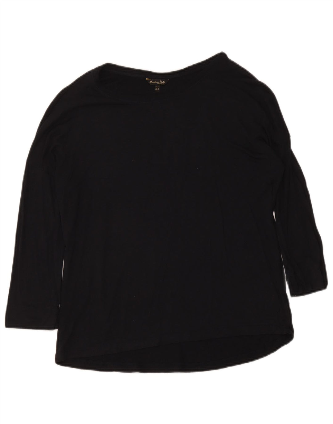 Massimo Dutti Top pentru femei cu mâneci 3/4 UK 12 Medium Negru
