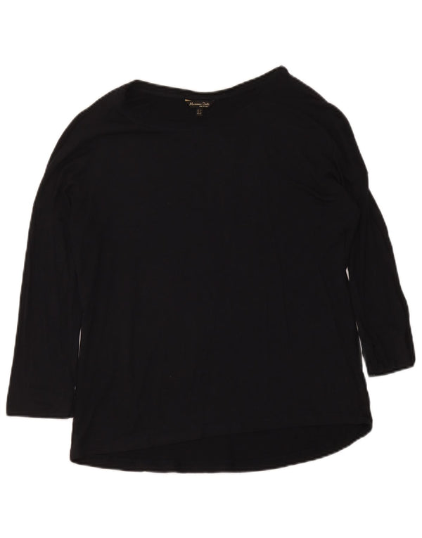 Massimo Dutti Top pentru femei cu mâneci 3/4 UK 12 Medium Negru