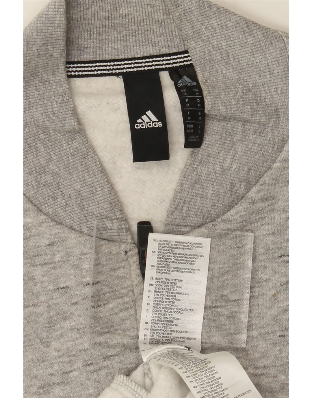 ADIDAS Mens Tracksuit Top Jacket Medium Grey Colourblock Cotton Vintage Adidas and Second-Hand Adidas from Messina Hembry 