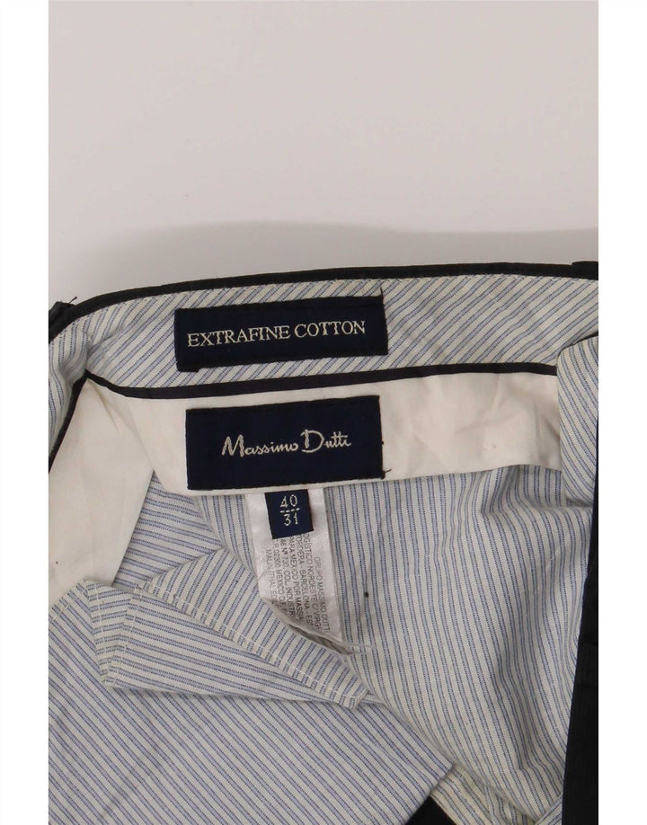 Massimo Dutti Pantaloni chino obișnuiți pentru bărbați L31 L29 Bumbac bleumarin