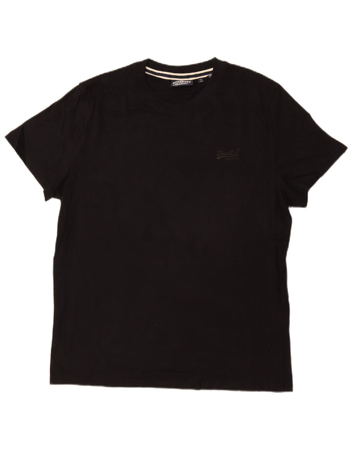 SUPERDRY Tricou Bărbați Top 3XL Bumbac Negru