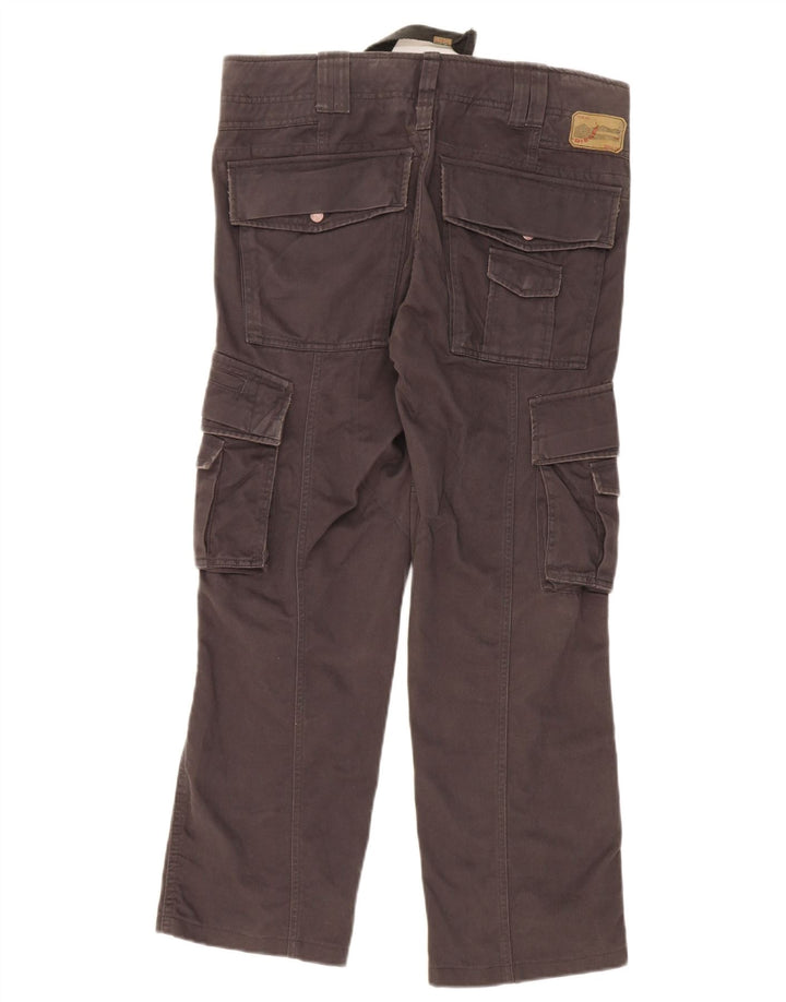 DIESEL Womens Straight Cargo Trousers W31 L27 Grey Cotton
