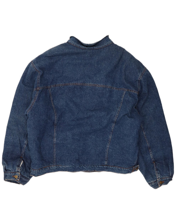 Jachetă de blugi vintage pentru bărbați Sherpa, cu ajustare regulată, UK 42 XL, bumbac albastru