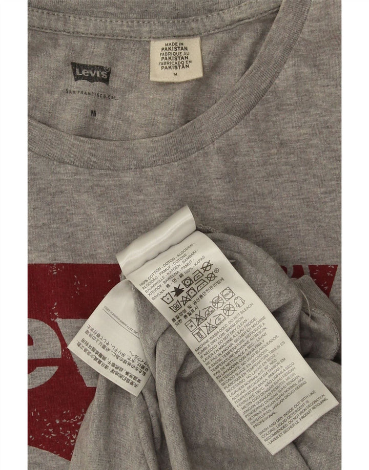 Tricou cu grafică pentru bărbați LEVI'S Top din bumbac cu pete gri mediu