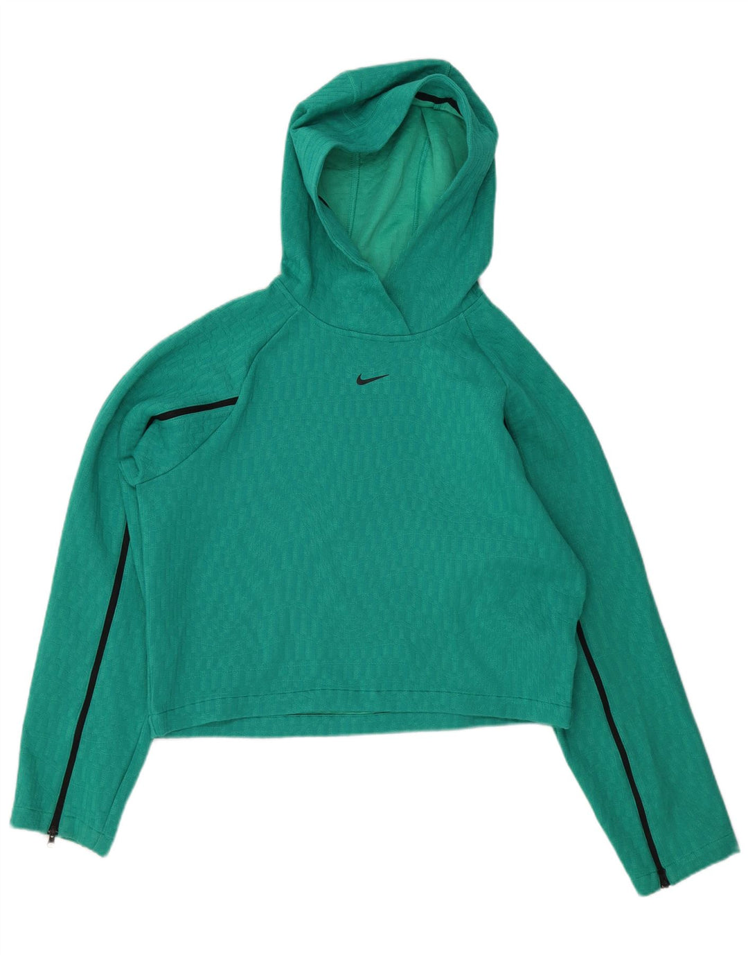 Pulover NIKE Crop Oversized Hoodie pentru femei UK 10 Poliester verde mic