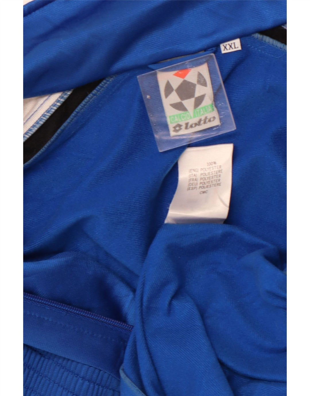 Jachetă de trening grafică LOTTO pentru bărbați, 2XL, poliester color block, albastru