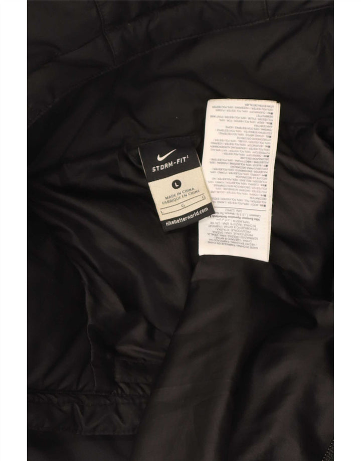 Jachetă căptușită cu glugă pentru bărbați Nike Storm-Fit UK 40 Poliester negru mare