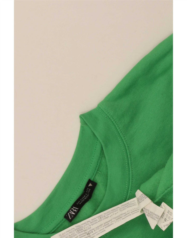 Pulover supradimensionat pentru femei Zara UK 10 Poliester verde mic