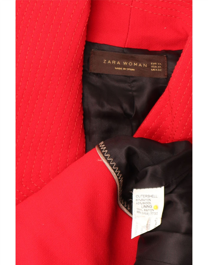 Pardesiu scurt pentru femeie Zara UK 18 XL, raion roșu